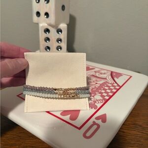 Gold and Pastel Beaded Bracelet